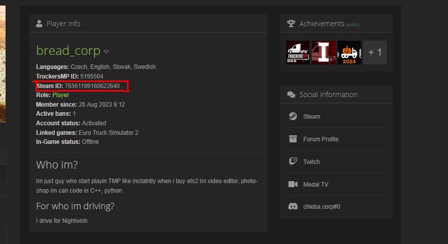 SteamID Example